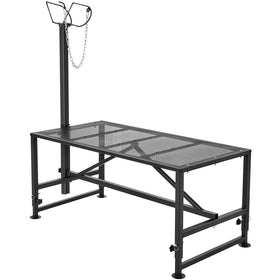 VEVOR sturdy black-finish stand in a workshop setting