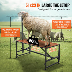 VEVOR heavy-duty stand supports up to 500 pounds for larger livestock