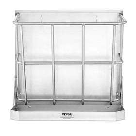 VEVOR goats feeding comfortably in a stable setting with this versatile feeder.