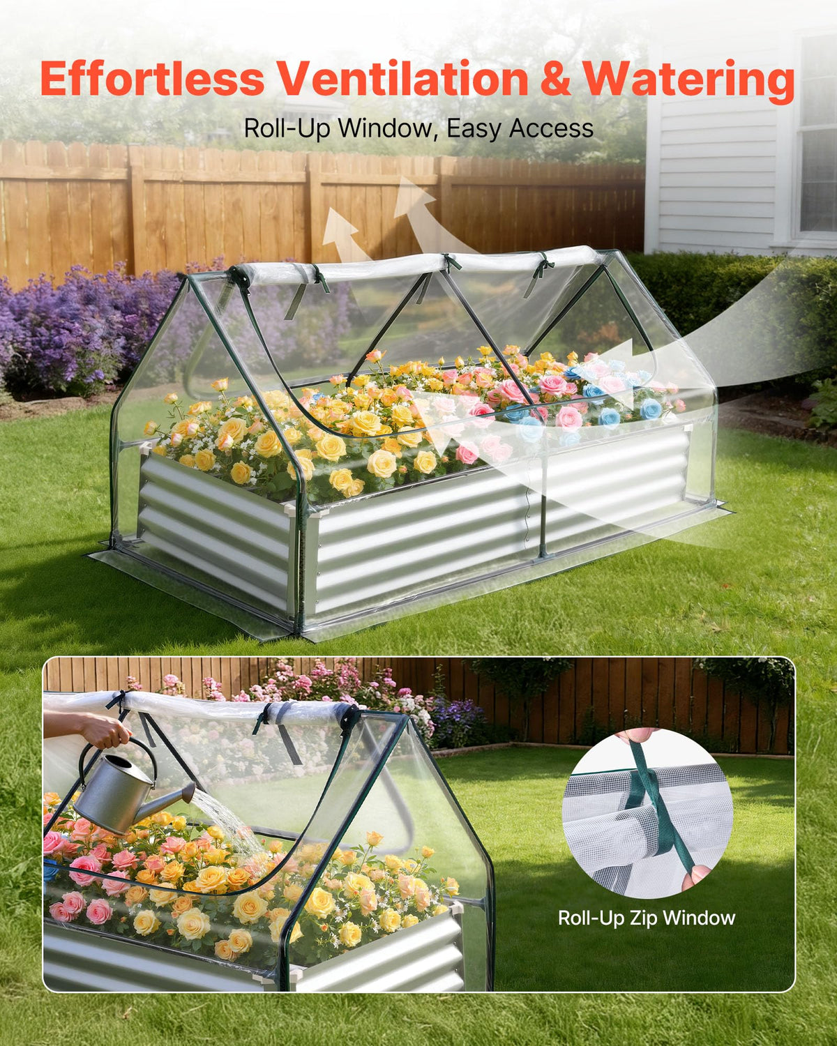 VEVOR greenhouse cover made with sun-resistant PE protecting plants