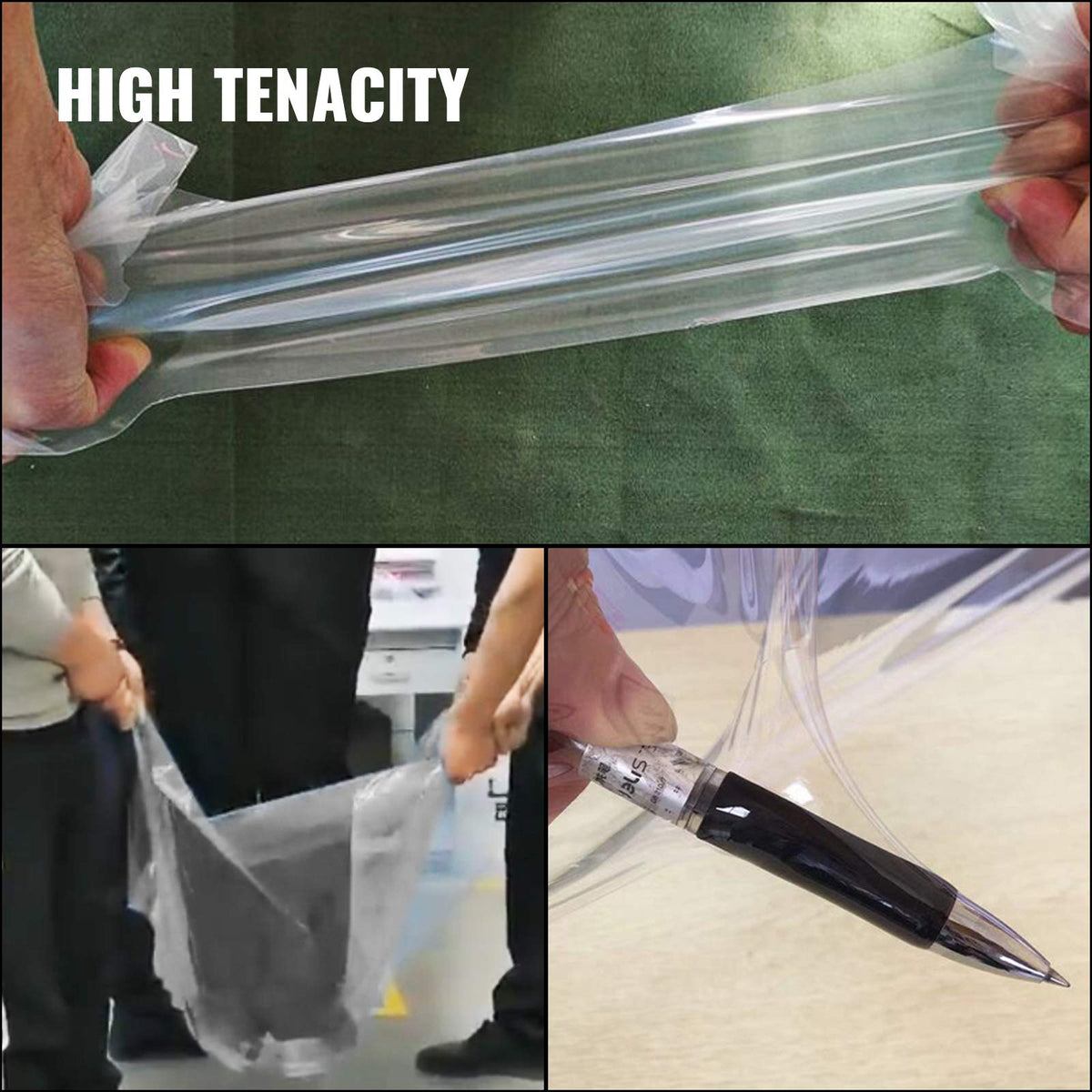 VEVOR film tear-resistance panel demonstrates rugged outdoor coverage.