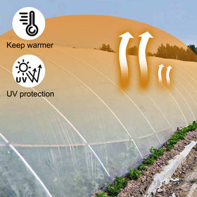 VEVOR 6 mil film helps retain warmth for steady plant growth.