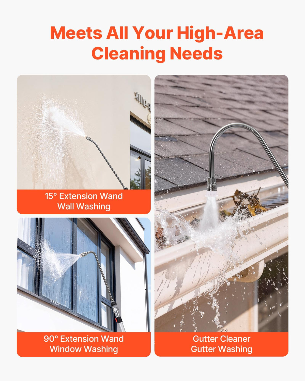 VEVOR gutter cleaner attachment for precise channel cleaning