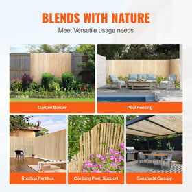 VEVOR hand-sanded bamboo slats prevent splinters for safe handling.