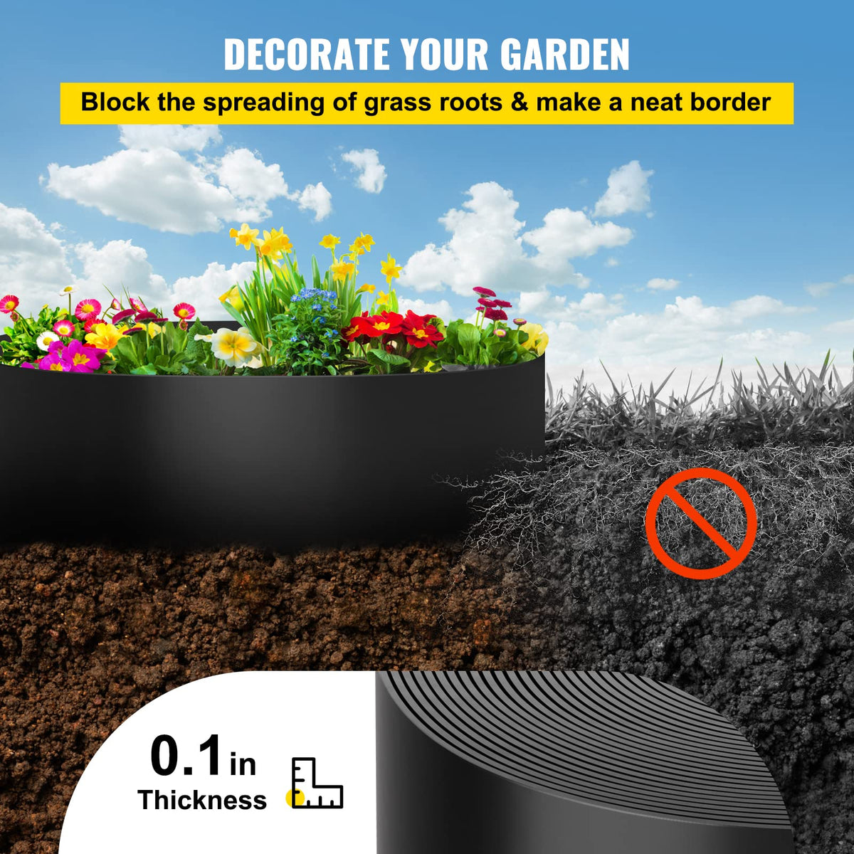 HDPE terrace board from VEVOR resists cracking and fading for outdoor use