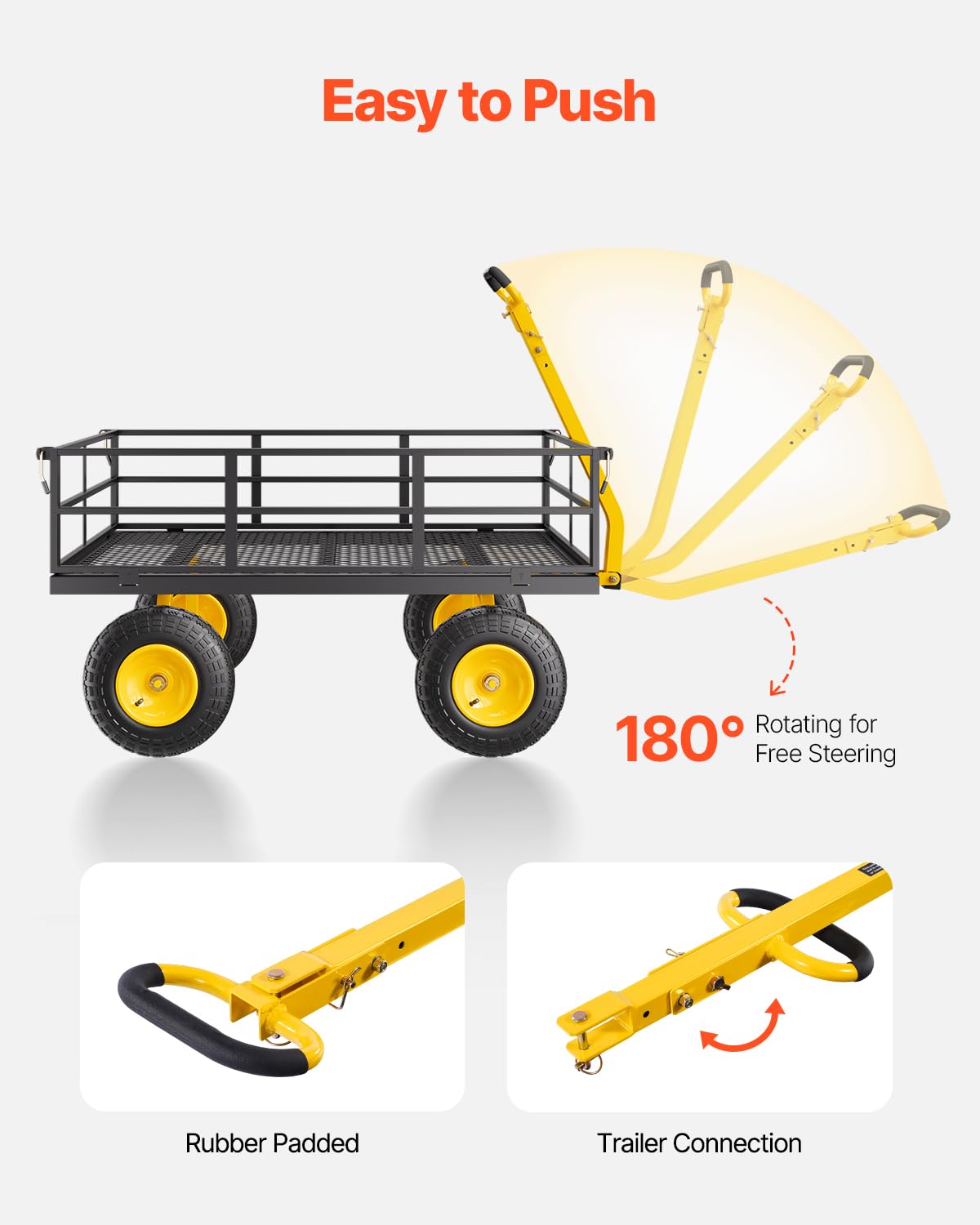 VEVOR heavy-duty steel construction with reinforced beams for outdoor use