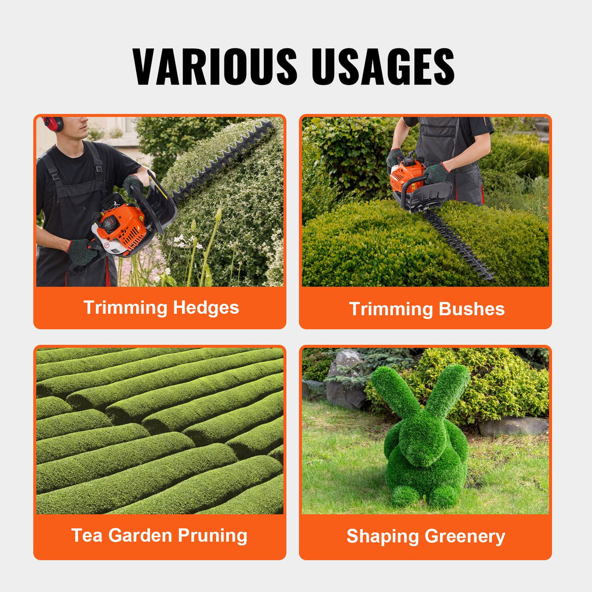 VEVOR hedge trimmer with accessories and storage bag ready for use