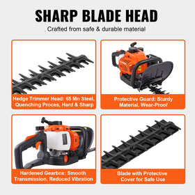 VEVOR gas hedge trimmer lightweight design for easy handling
