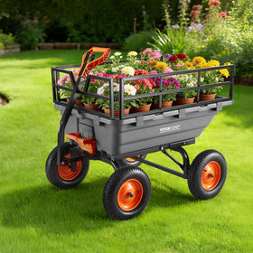 VEVOR 1500lbs payload supports heavy firewood, soil, or gravel in one trip.