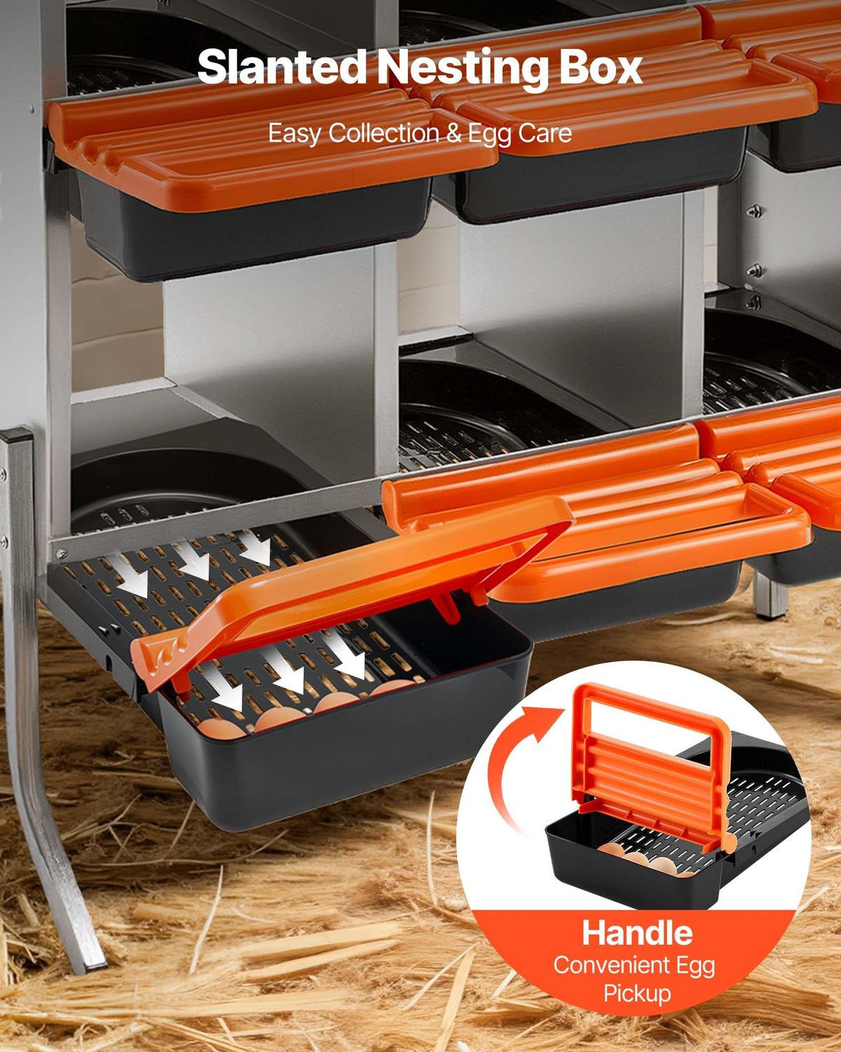 VEVOR durable high-strength plastic trays are easy to clean