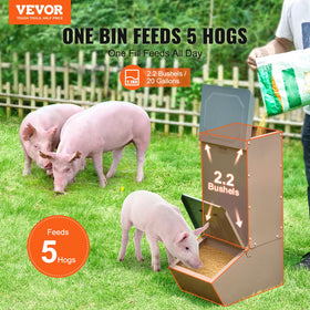VEVOR hog feeder single door design exposed for secure feeding