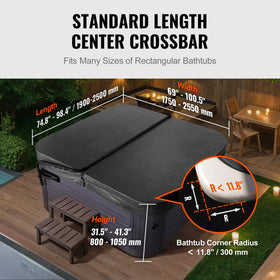 VEVOR hot tub cover lift uses durable aluminum tubes for reliability