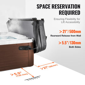 VEVOR hot tub cover lift corrosion-resistant construction withstands outdoor use