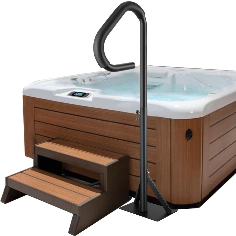 VEVOR hot tub handrail 360° rotatable for easy entry and exit.
