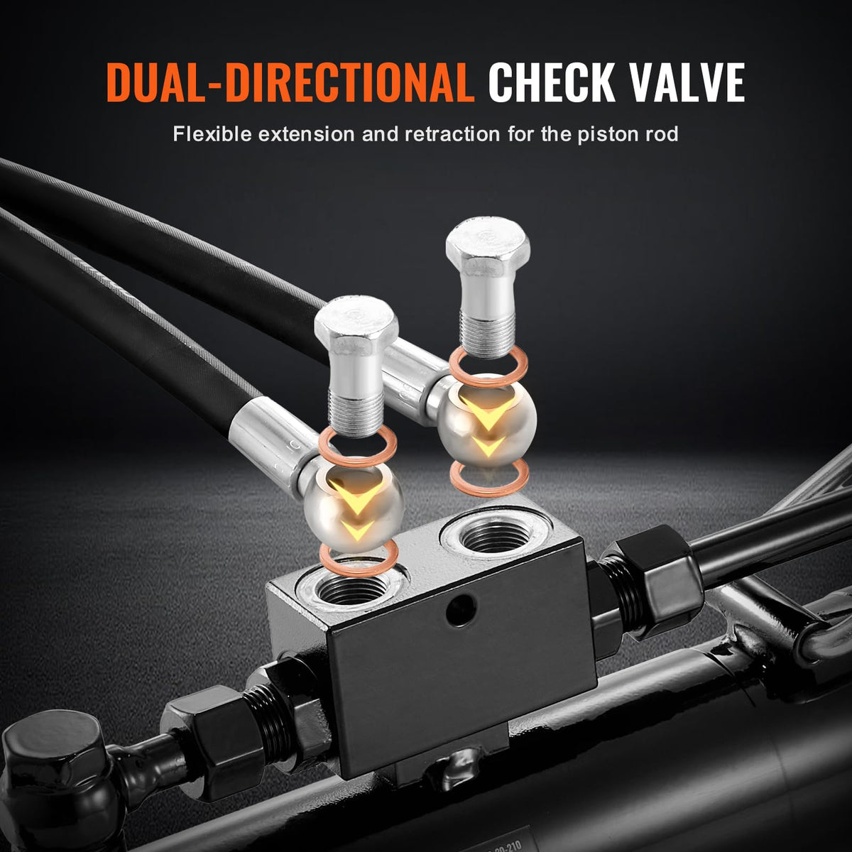 VEVOR check valve design minimizes oil leakage and holds position