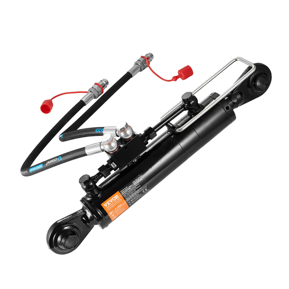 VEVOR hydraulic top link Cat 2-2 rod end in operation for precise control