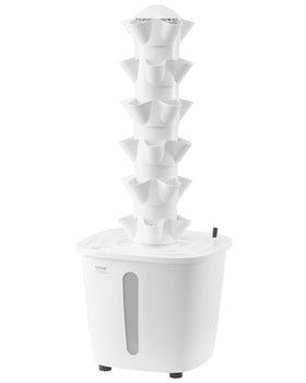 VEVOR Hydroponic Tower with 30 pods front view shows compact indoor farming potential