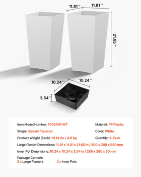 Indoor-outdoor plant container by VEVOR suitable for balcony or patio.