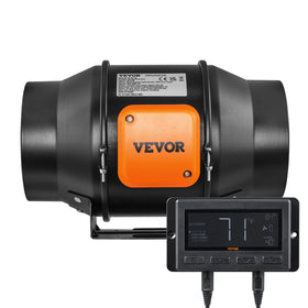 VEVOR inline duct fan hydroponics setup illustrating steady air exchange.