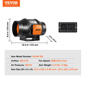 VEVOR inline duct fan non-vibration mats demonstrate reduced vibration.