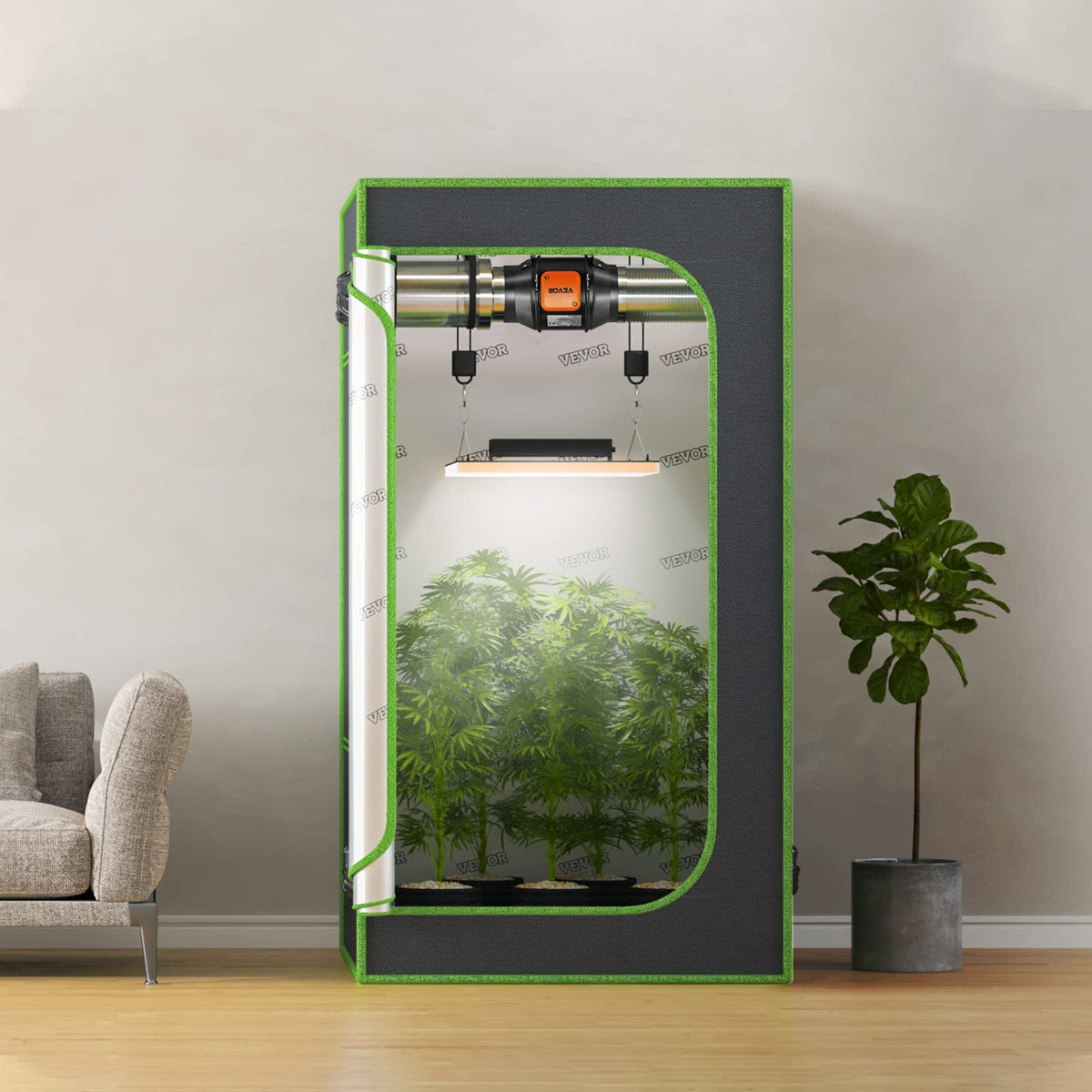 VEVOR inline duct fan applications span grow tents, hydroponics, and electronics rooms.