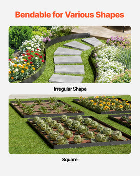 VEVOR interlocking design allows quick, secure installation along borders.