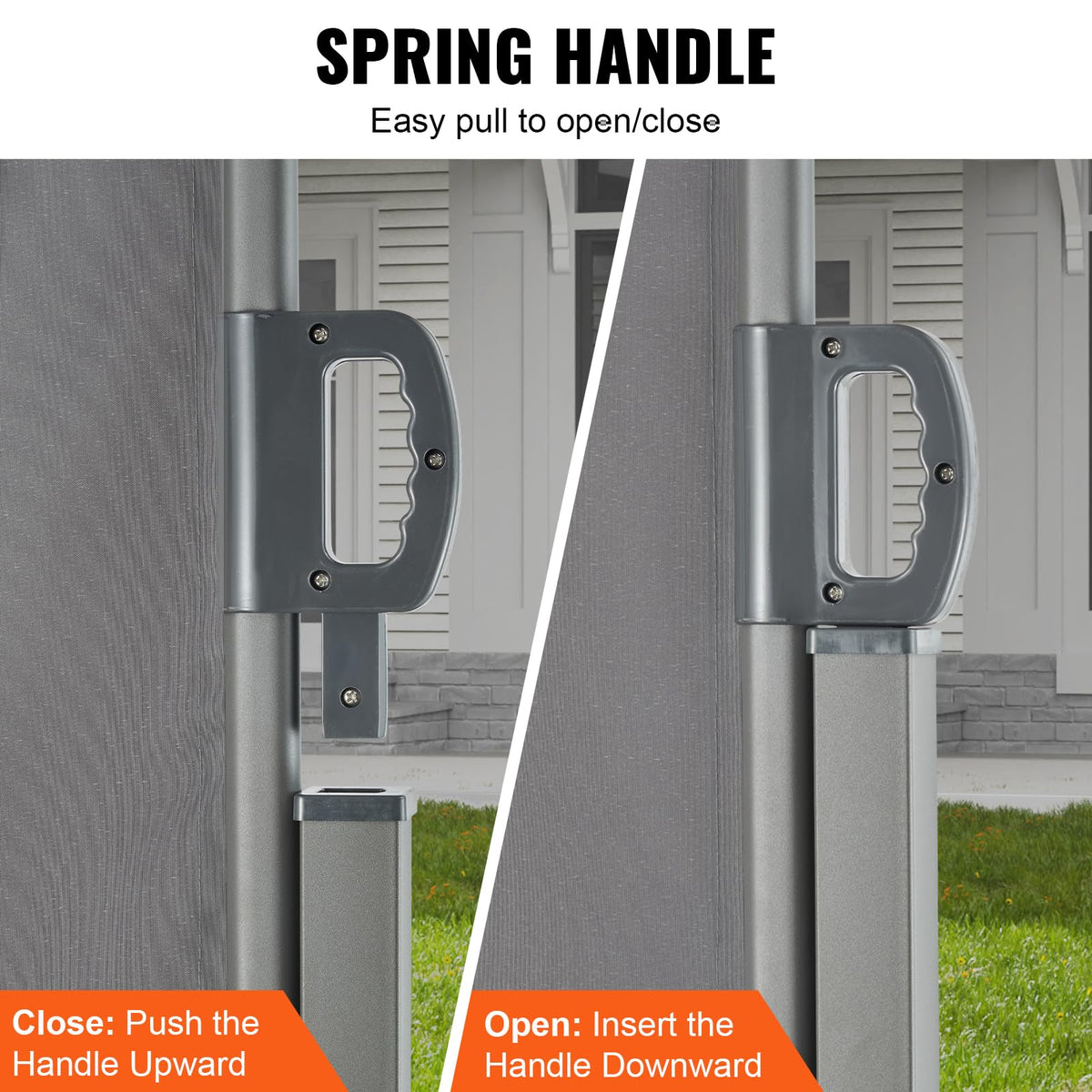VEVOR retractable handle ensures smooth, pinch-free operation during adjustments.