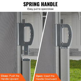 VEVOR retractable handle ensures smooth, pinch-free operation during adjustments.