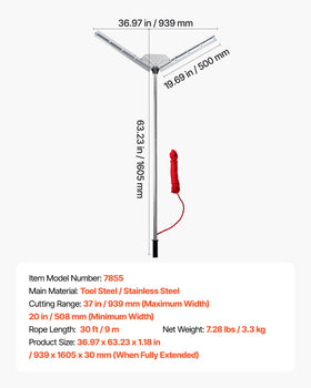 VEVOR Lake Weed Cutter handle and assembly for easy setup