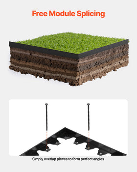 VEVOR easy-install edging with spikes showing no-dig setup
