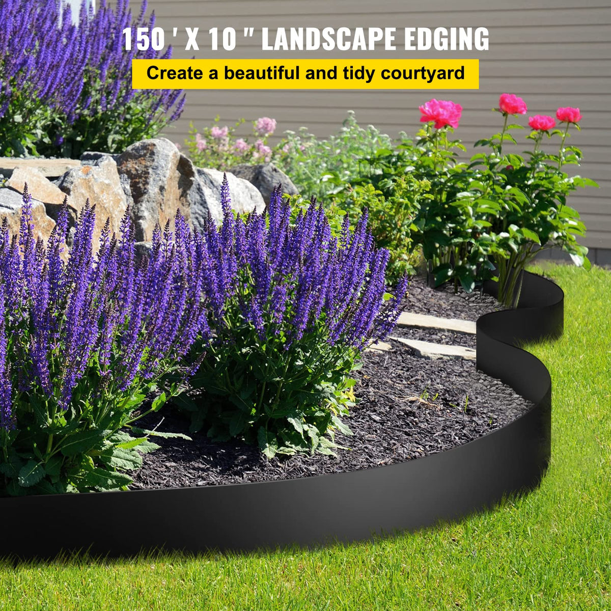 VEVOR landscape edging flexible-curves enables neat curves around beds