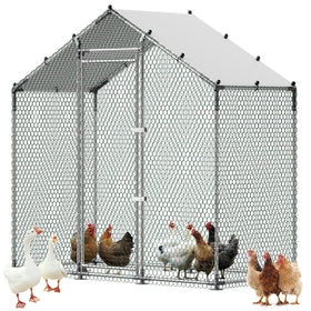 VEVOR large metal chicken coop walk-in entrance for easy access