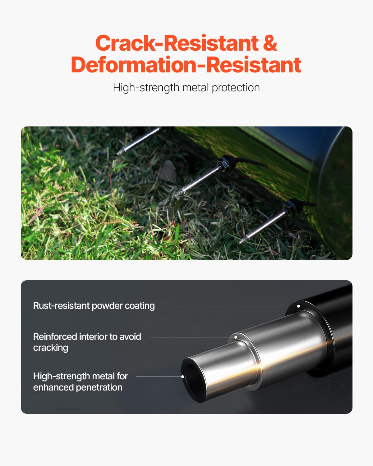 VEVOR lawn aerator provides 2-inch deep aeration for deeper root access.