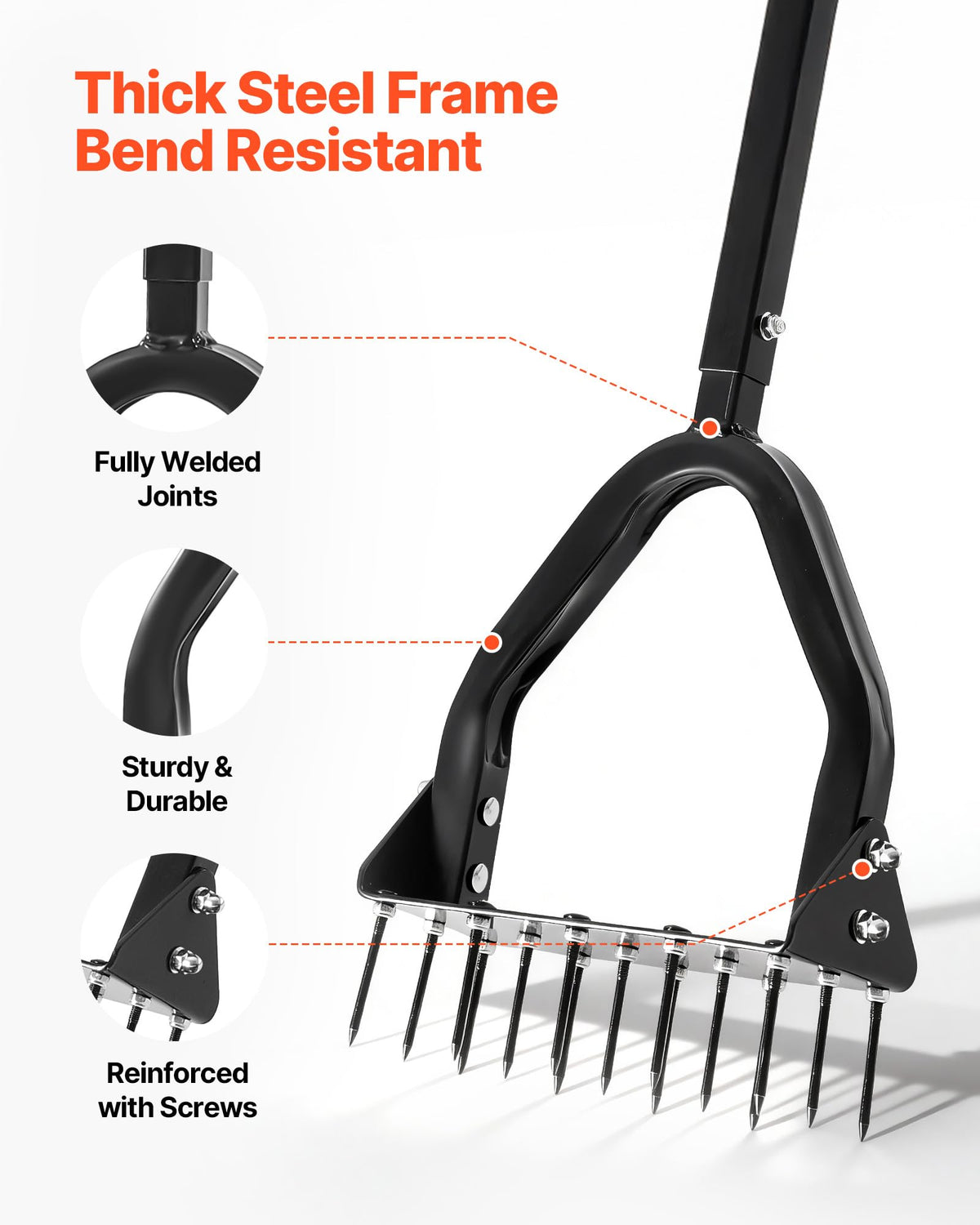 VEVOR wide foot plate provides stable leverage during passes.