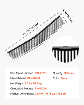 Durable PP bristles resist wear during frequent lawn cleanup tasks.