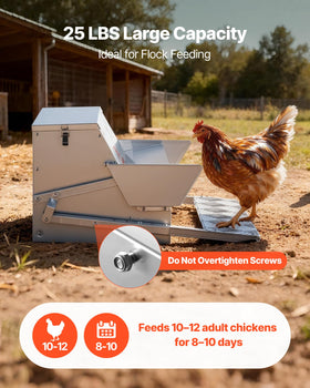 VEVOR lockable lid keeps feed secure from intruders