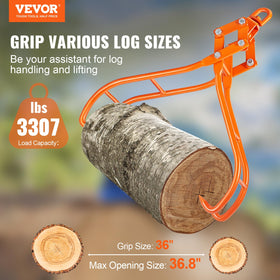 VEVOR log grapple with eagle claw design securing timber during transport