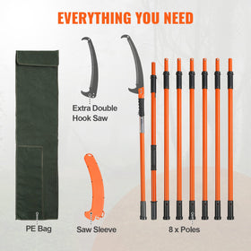 VEVOR Manual Pole Saw insulated handle connections for safety