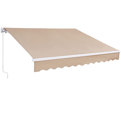 VEVOR manual retractable awning front view showing spacious shade