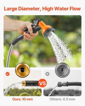 VEVOR metal garden hose lightweight design eases gardening tasks.