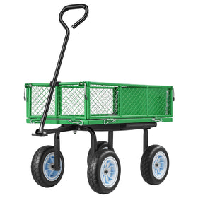 VEVOR multiuse garden cart adapts between fenced and flatbed configurations