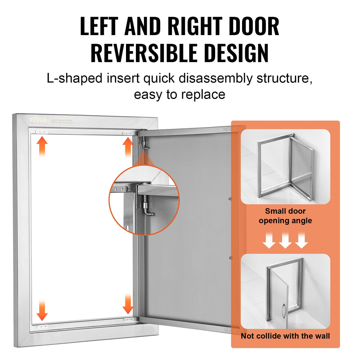 VEVOR Outdoor BBQ Kitchen Door magnets provide secure closure in outdoor settings