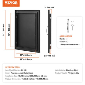 VEVOR installation template for straightforward wall mounting