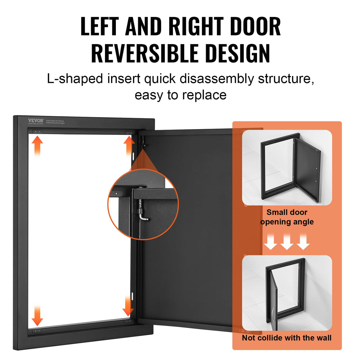 VEVOR near magnets indicating secure cabinet closure
