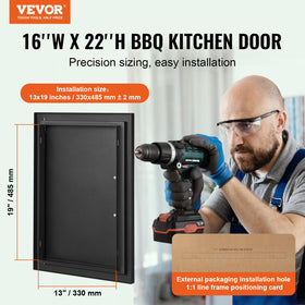 VEVOR matte black finish door highlighting durability and weather resistance