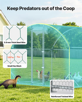 VEVOR hex mesh poultry pen enhances security while promoting airflow.
