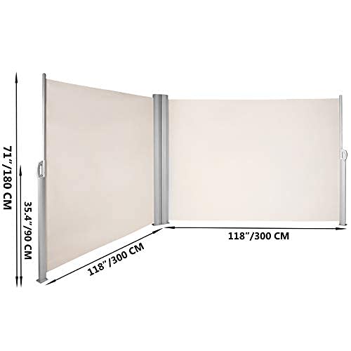 VEVOR outdoor privacy divider in beige creates separation.