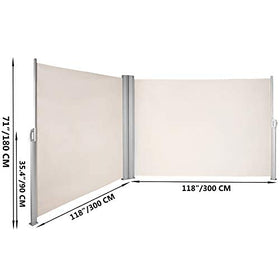 VEVOR outdoor privacy divider in beige creates separation.