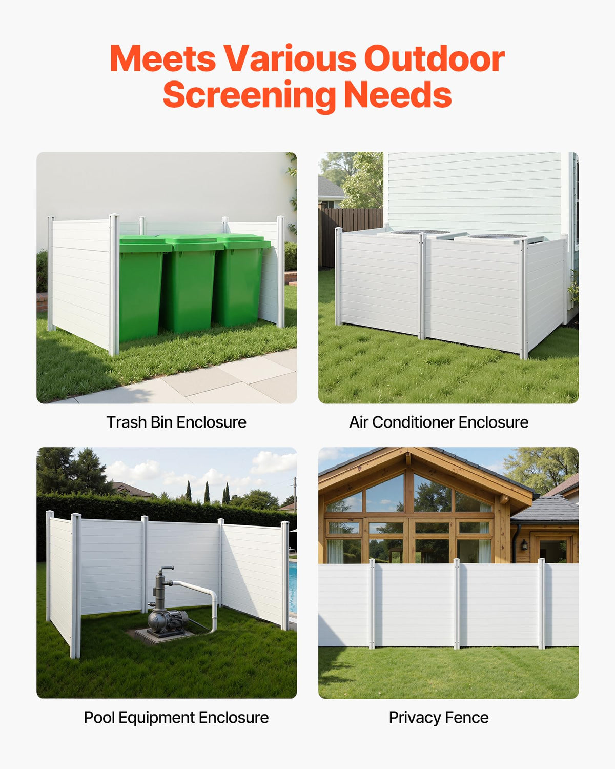 VEVOR Trash bin enclosure hides waste for a neater backyard