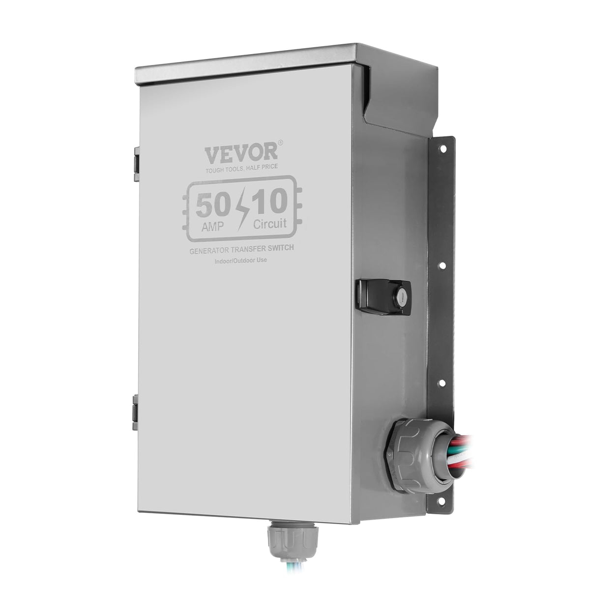 VEVOR outdoor transfer kit is ready for DIY or professional wiring.